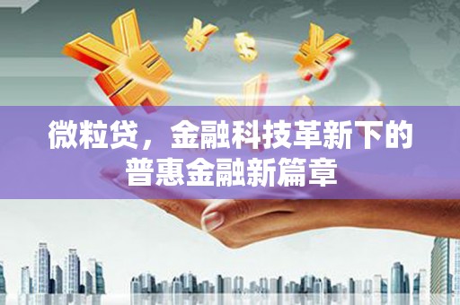正阳微粒贷，金融科技革新下的普惠金融新篇章