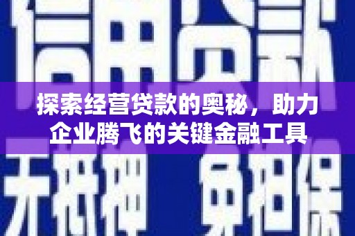 当涂探索经营贷款的奥秘，助力企业腾飞的关键金融工具