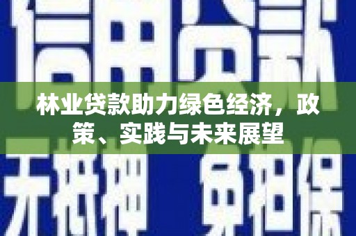 和县林业贷款助力绿色经济，政策、实践与未来展望