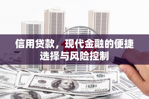 铜仁信用贷款，现代金融的便捷选择与风险控制