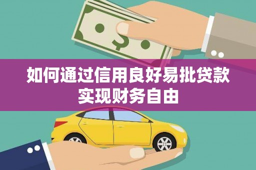 盐田如何通过信用良好易批贷款实现财务自由